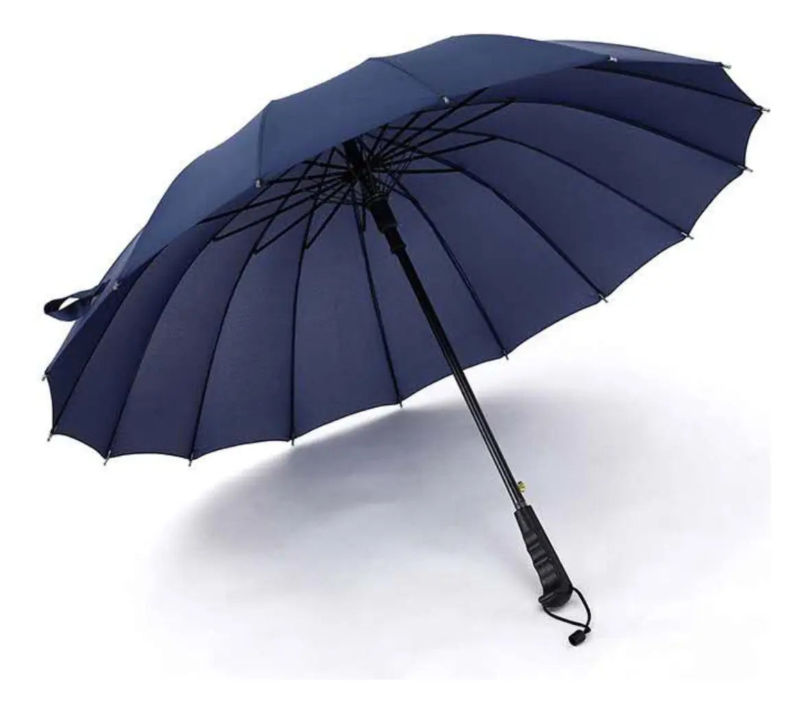 Paragua Elegante Lluvia Nieve Resistente Viento 16 Varillas
