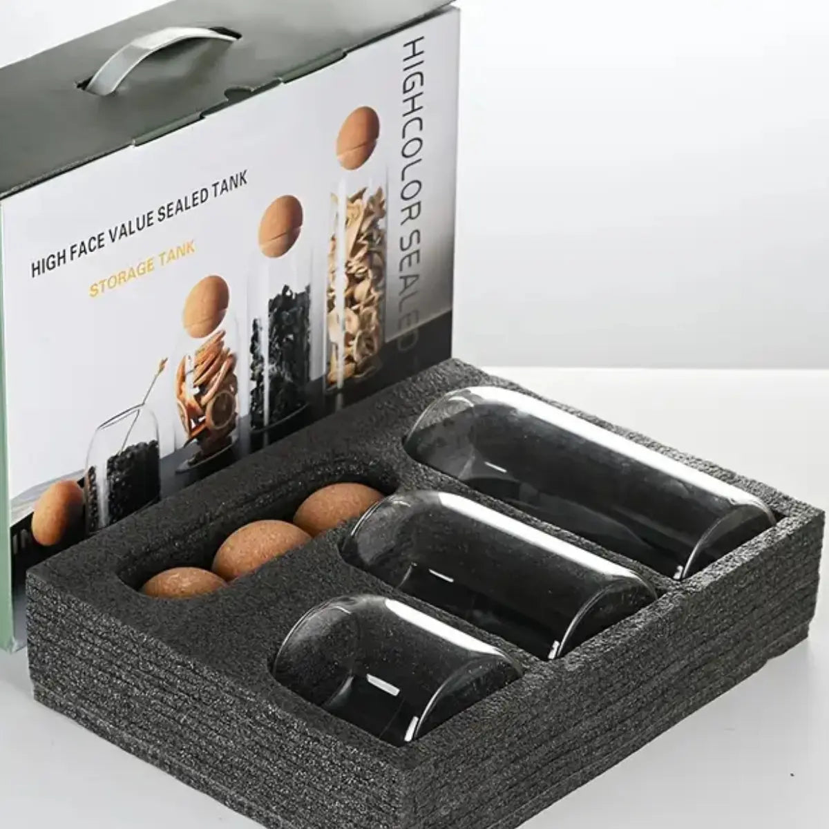 Pack 3 Botellas Frascos Vidrio Tapa Corcho Tarro