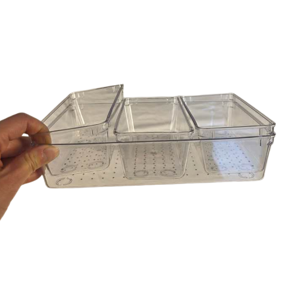 Set 4 Cajas Organizadora Cajon Closet Acrilico Maquillaje