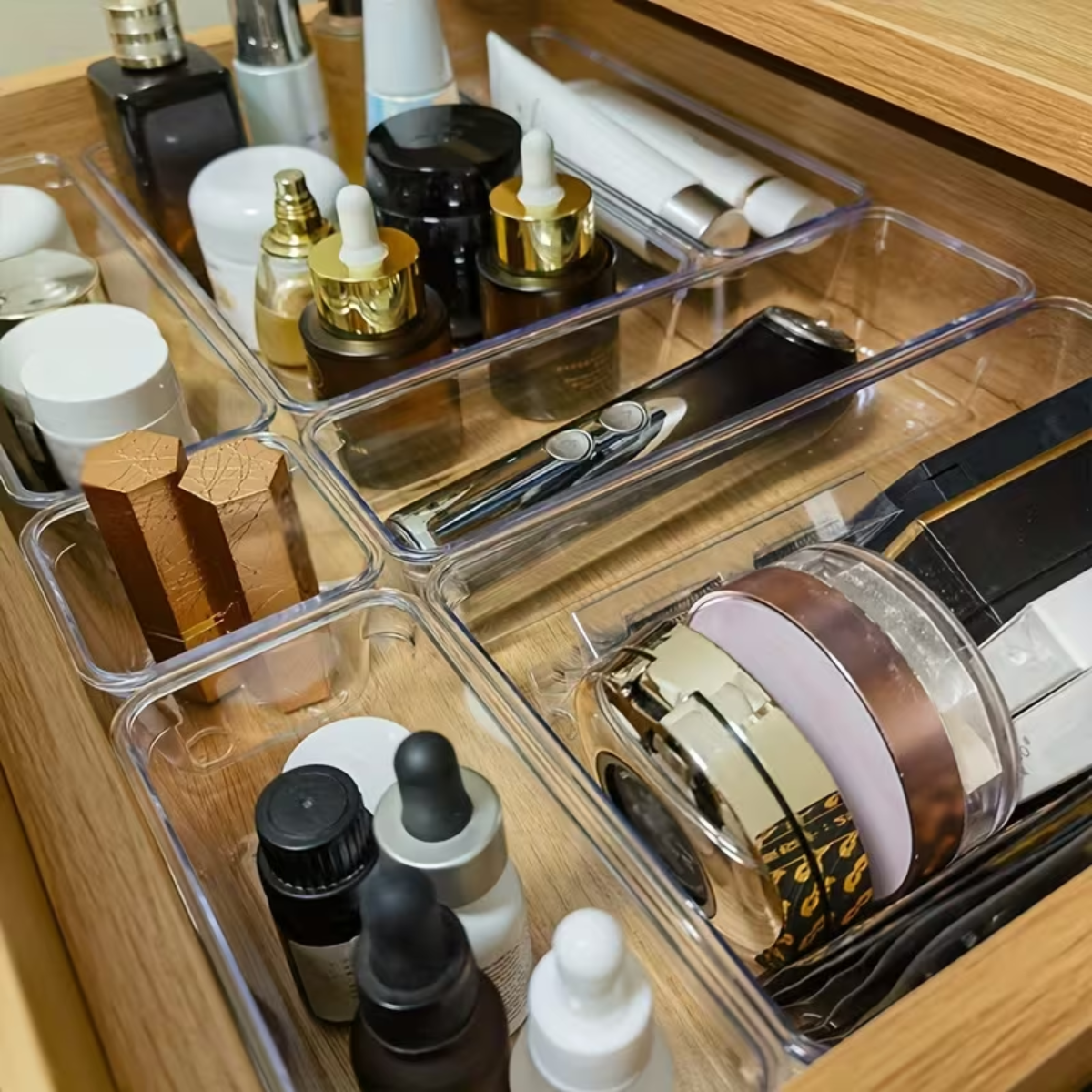 Set 6 Cajas Organizadora Cajon Closet Acrilico Maquillaje